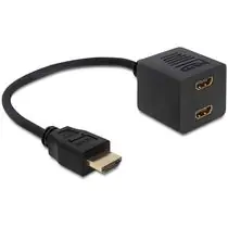 DeLock adaptér HDMI 1.4, 1x samec > 2x samica