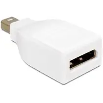 Delock adaptér Displayport mini samec > Displayport samica, biely