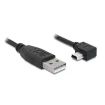 Delock kábel USB 2.0 A-samec > USB mini-B 5-pin samec pravoúhly, 2 metre