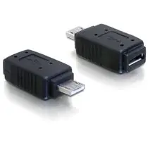 DeLock redukcia micro USB A+B samica na micro USB A samec