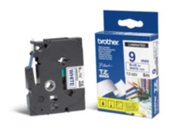 Brother - TZ-223, biela / modrá (9mm, laminovaná)