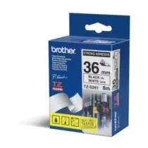 Brother - TZ-S261, biela / čierna (36mm, extr. adhéz.)