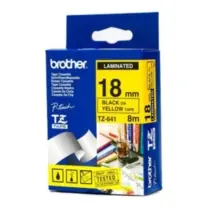 Brother - TZ-641, žltá / čierna (18mm, laminovaná)