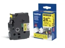 Brother - TZ-S651, žltá / čierna (24mm, extr. adhéz.)