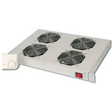 DIGITUS 19&quot; vetracia jednotka 1U, 4 ventilátory, sivá / dopredaj