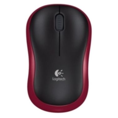 Logitech myš Wireless Mouse M185 / optická / 3 tlačidlá / červená-čierna