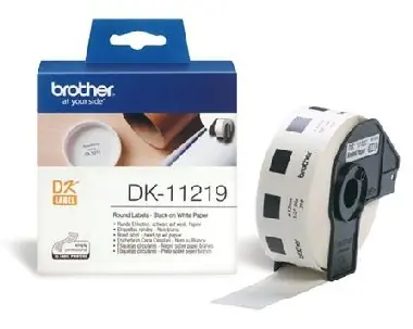 Brother - DK 11219 / papierové / okrúhle / priemer 12 mm - 1200 ks