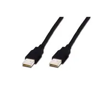 Digitus USB kábel A/samec na A/samec, čierny, Meď, 1m