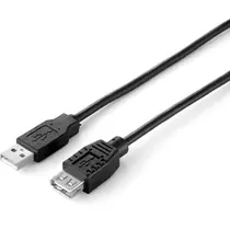 equip USB 2.0 produžovací A->A 3,0m M/F, čierny