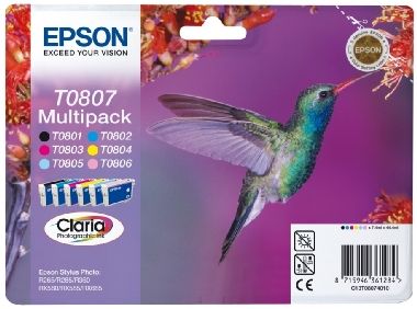 Epson T0807 originálny cartridge / 6x 7.4 ml / Multipack