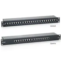 STP Patchpanel, equip, Cat.6, 24-Port - čierny