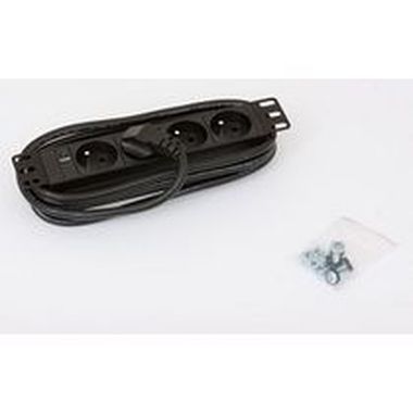 Triton 10', 4xCZ zásuvka, kontrolka, 3x1.5mm - 2m kábel CZ-DE, RAL9005