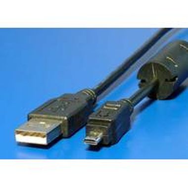 Wiretek Kábel USB2.0 A-mini PANASONIC 8pin 1,8m čierny