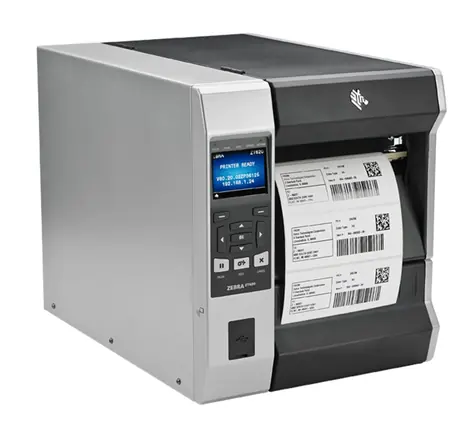 ZEBRA ZT610 600dpi BT Pee &amp; rew šedá / TT / Tlačiareň samolepiacich štítkov / 600dpi / USB+RS-232+LAN+BT