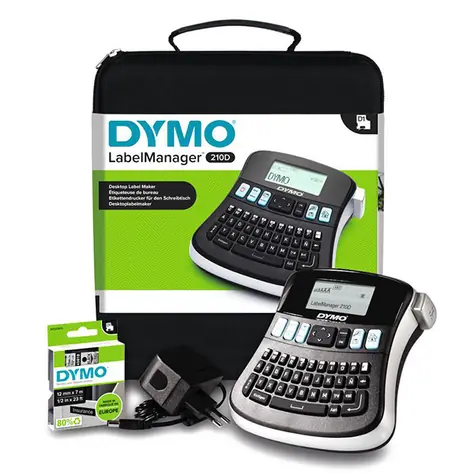 Dymo LabelManager 210D - kufríková sada / Tlačiareň samolepiacich štítkov / šírka pásky: D1 6 &amp; 9 &amp;12 mm