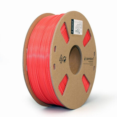 Gembird Filament 3DP-ABS1.75-01-FR / ABS / 1,75 mm / 1 kg / fluorescenčná / červená