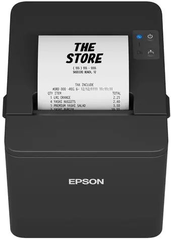Epson TM-T20IV USB+RS-232+LAN čierna / Pokladničná termotlačiareň / USB / RS-232 / LAN / rezačka / zdroj 