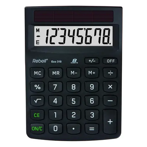 REBELL Eco 310 kalkulačka čierna