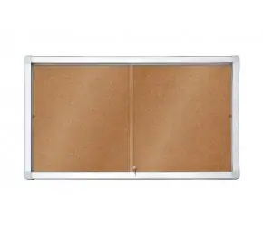 2x3 Horizontálna interiérová korková vitrína s posuvnými dverami 97x70 mm (8xA4)