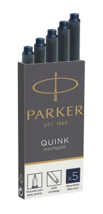 PARKER Quink modročierna 5ks / atramentové bombičky