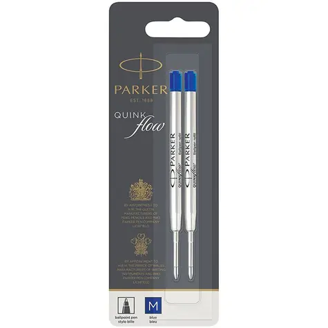PARKER Quinkflow Ballpoint Pen M modrá 2ks / náplň do guličkových pier