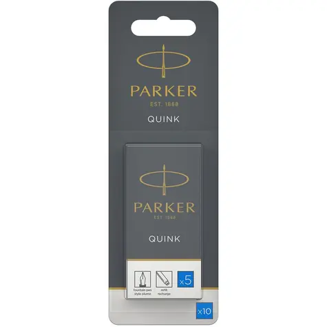 PARKER Quink Atramentové bombičky modrá 10ks / do plniacich pier Parker