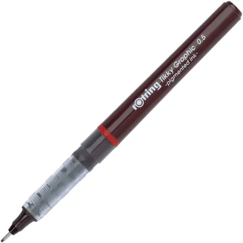 Rotring Tikky Graphic 0.5 mm / Grafický liner / Farba: čierna