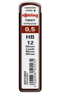Rotring Tuhy 0.5mm - HB 12 ks / Tuhy do mikroceruzky