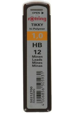Rotring Tuhy 1.0mm - HB 12 ks / Tuhy do mikroceruzky