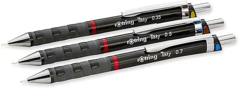 Rotring Tikky čierna / sada 3 mechanických ceruziek