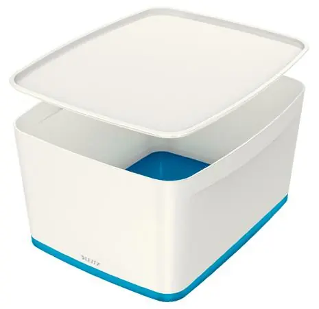 Leitz MyBox Wow Úložný box s vekom veľkosť L bielo-modrá