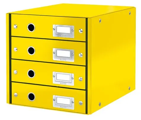 Leitz Click&Store Wow (4 zásuvky) Zásuvkový box žltá