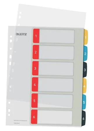 Leitz Cosy A4 Celoplastové registre popisovateľné na počítači 1-6