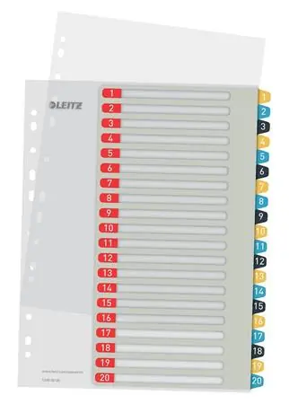 Leitz Cosy A4 Celoplastové registre popisovateľné na počítači 1-20