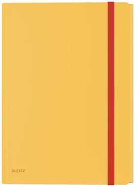 Leitz Cosy A4 Dosky hebké s 3 chlopňami teplá žltá / vnútorným vreckom a gumičkou,