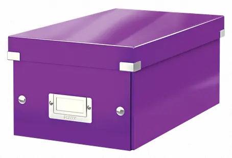 Leitz Click&Store Krabica na DVD purpurová / 20 štandardných & 40 úzkych obalov