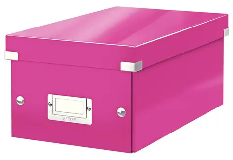 Leitz Click&amp;Store Krabica na DVD ružová / 20 štandardných &amp; 40 úzkych obalov