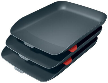 Leitz Cosy Odkladač na dokumenty set 3 ks zamatová šedá