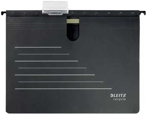 Leitz Alpha RECYCLE A4 Ekologické závesné dosky s rýchloviazačom čierna