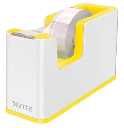 Leitz WOW Odvíjač pásky bielo-žltá / Na pásky do 19 mm x 33 m
