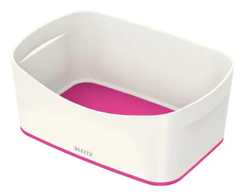 Leitz MyBox Stolný box bielo-ružová / 246 x 98 x 160
