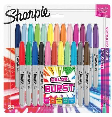 Sharpie Fine Popisovač permanentný Colour Burst / okrúhly hrot F / 24ks