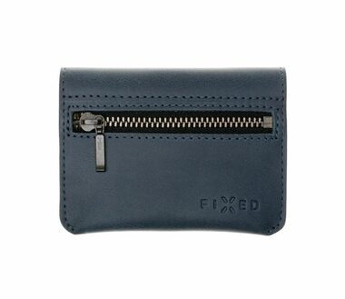 FIXED Tripple Wallet AirTag Kožená peňaženka z pravej hovädzej kože modrá