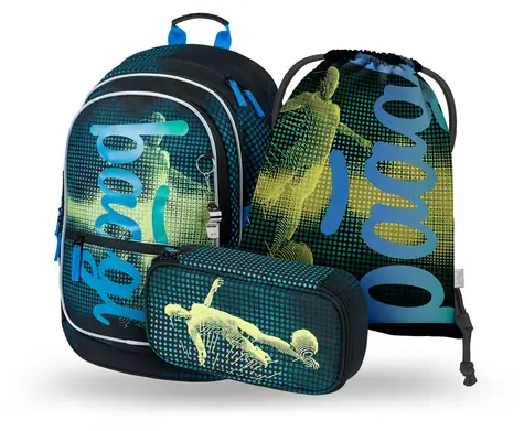 BAAGL SET 3 - Školský set Core Football Player / batoh / peračník / sáčok