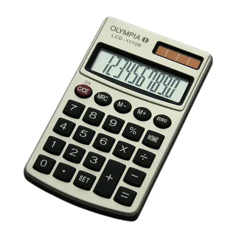 Olympia LCD 1110E / kalkulačka / 10 miestny displej / batéria &amp; solárny článok