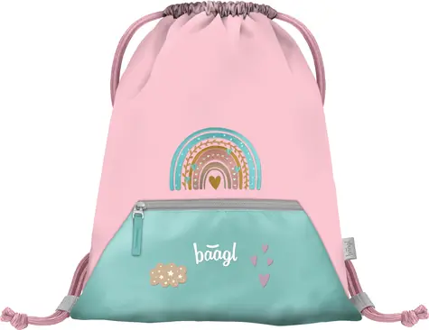 BAAGL Vrecko s vreckom Dúha ružový / 36x46 cm