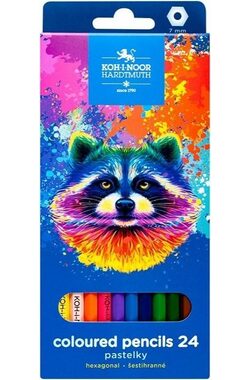 KOH-I-NOOR Šesťhranné pastelky 24ks Mýval