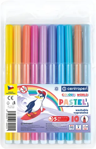 Centropen Fixy PASTEL 10 farieb