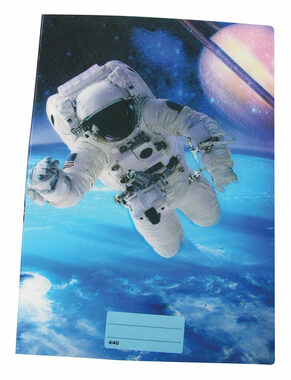 REAS-PACK Školský zošit 440 s 3D obalom Vesmír / Formát: A4 / Počet stránok: 40 / Čistý