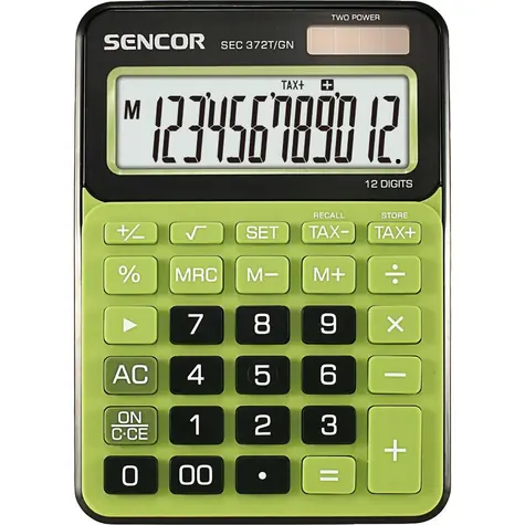 Sencor SEC 372TGN / Kalkulačka / 12 miestny LCD displej / 1xLR44